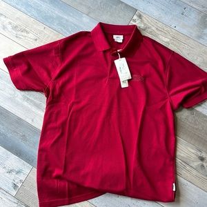 Lacoste polo dark red size 6